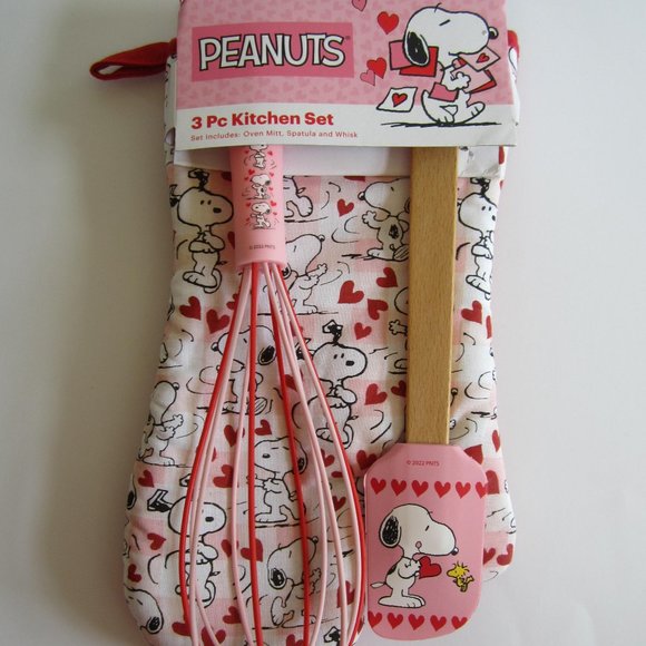 Peanuts Kitchen Snoopy Peanuts 3 Pc Kitchen Set Oven Mitt Spatula